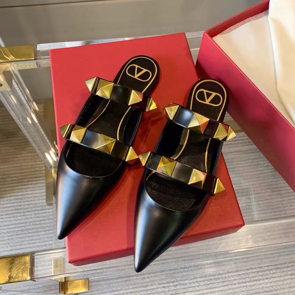 simple and fashionable pointed thin medium heel sandals for women 2021 spring new leather rivet flat bottom shallow mouth baotou sandal, Black
simple and fashionable pointed thin medium heel sandals for women 2021 spring new leather rivet flat bottom shallow mouth baotou sandal, Black