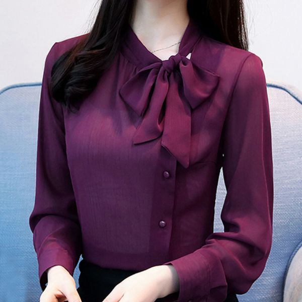 women's blouses & shirts women with long sleeves chiffon shirts korean fashion women's clothes bow cleavage on v ladies ladies, White
women's blouses & shirts women with long sleeves chiffon shirts korean fashion women's clothes bow cleavage on v ladies ladies, White