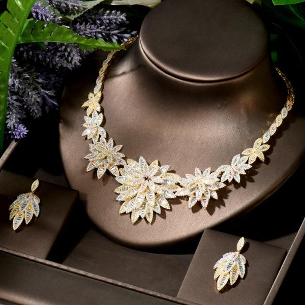 earrings & necklace hibride leaf leaves jewelry sets wedding cubic zirconia statement for women accessories n-1760, Silver
earrings & necklace hibride leaf leaves jewelry sets wedding cubic zirconia statement for women accessories n-1760, Silver