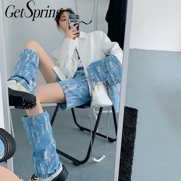 women's pants & capris getspring women irregular patchwork denim jeans female false two holes trousers hollow out long jean trouers 202, Black;white
women's pants & capris getspring women irregular patchwork denim jeans female false two holes trousers hollow out long jean trouers 202, Black;white