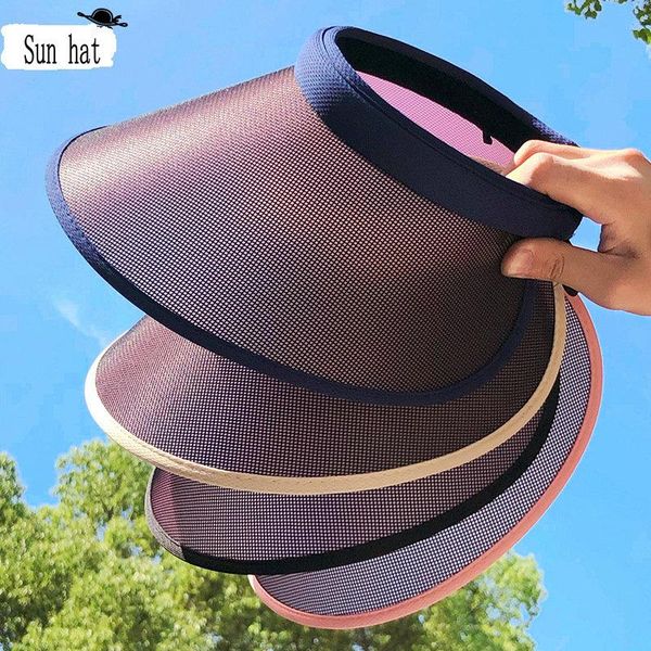 wide brim hats summer for women 2021 color change outdoor cycling sun viors beach hat ladies sun-protection caps, Blue;gray
wide brim hats summer for women 2021 color change outdoor cycling sun viors beach hat ladies sun-protection caps, Blue;gray