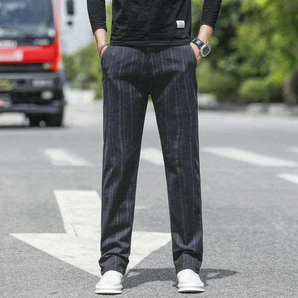 autumn winter men pants smart business casual loose soft breathable straight trousers male striped trousers,6614 men's, Black
autumn winter men pants smart business casual loose soft breathable straight trousers male striped trousers,6614 men's, Black