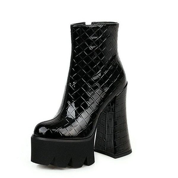 boots 2021 platform super square heel 15cm women ankle patent pu leather short autumn winter shoes black gray
boots 2021 platform super square heel 15cm women ankle patent pu leather short autumn winter shoes black gray