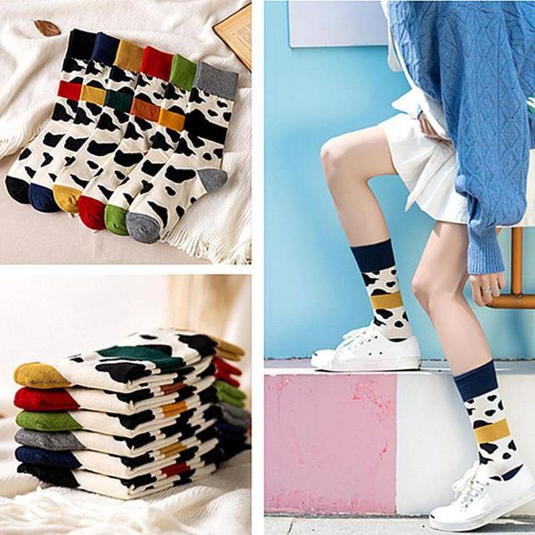 sports socks women's trend cow printing bright color in the tube casual cotton calf-high for cycling running outdoor sport, Black
sports socks women's trend cow printing bright color in the tube casual cotton calf-high for cycling running outdoor sport, Black
