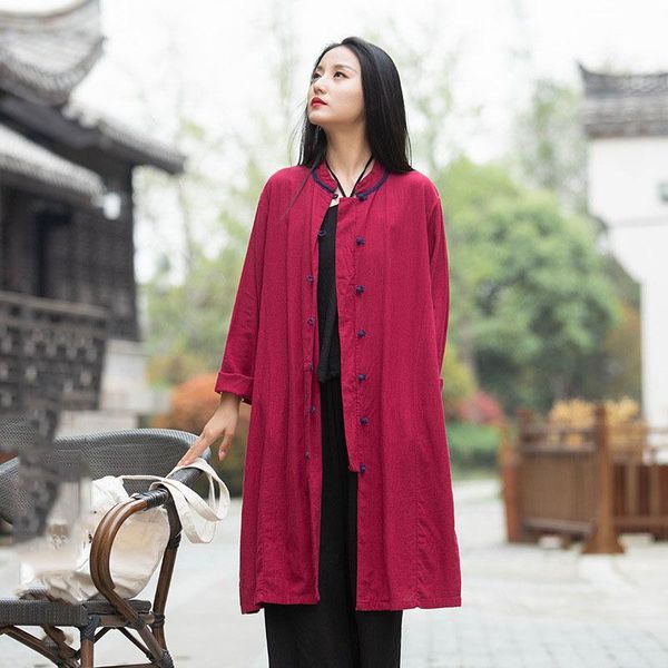 women's trench coats nini wonderland spring autumn patchwork linen nation style coat 2021 women single breasted vintage casual outerwea, Tan;black
women's trench coats nini wonderland spring autumn patchwork linen nation style coat 2021 women single breasted vintage casual outerwea, Tan;black