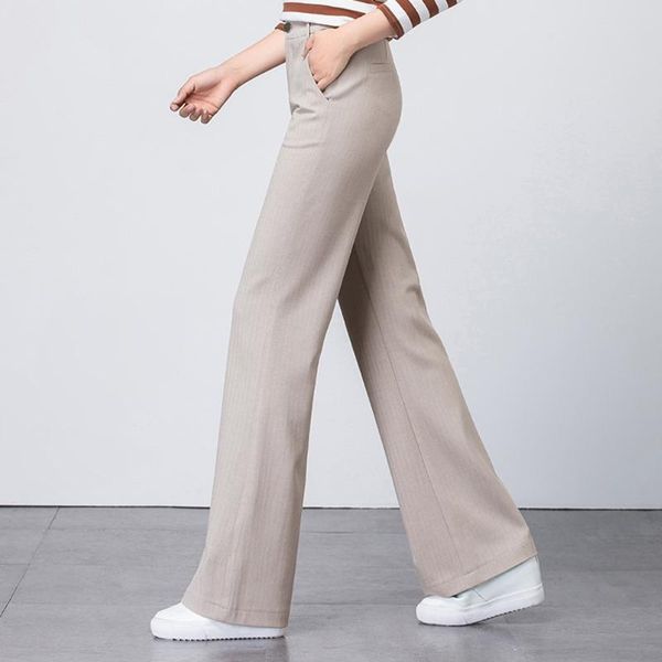 women's pants & capris 2021 autumn winter thicken high waist straight wide-leg women plus size khaki loose office elegant trousers over, Black;white
women's pants & capris 2021 autumn winter thicken high waist straight wide-leg women plus size khaki loose office elegant trousers over, Black;white
