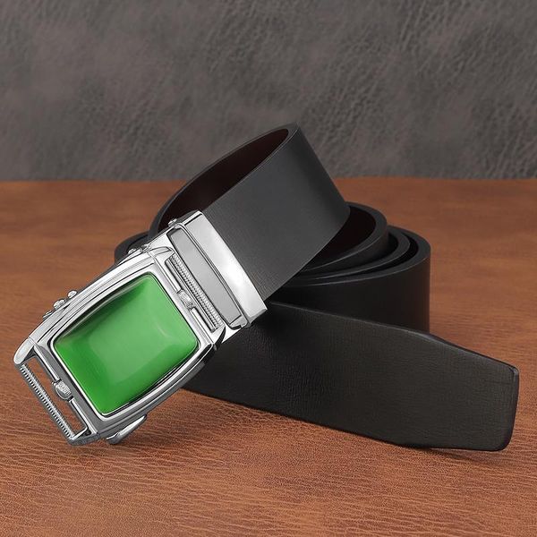 belts emerald automatic buckle balck men luxury leather fashion green rock waistband casual ceinture homme, Black;brown
belts emerald automatic buckle balck men luxury leather fashion green rock waistband casual ceinture homme, Black;brown