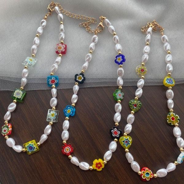 chains kiwiberry female colorful glazed daisy heart pearl necklace candy color beaded clavicle choker chain for women party jewelry, Silver
chains kiwiberry female colorful glazed daisy heart pearl necklace candy color beaded clavicle choker chain for women party jewelry, Silver