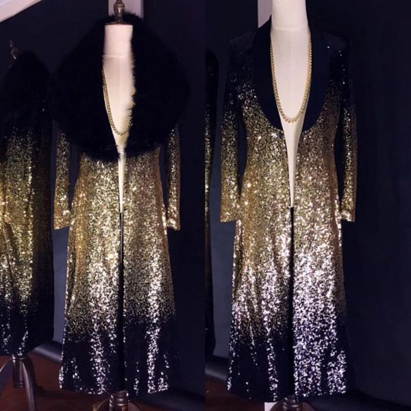 men's trench coats gold sequins long coat fashion slim nightclub bar male singer host stage wear outerwear concert costumes party, Tan;black
men's trench coats gold sequins long coat fashion slim nightclub bar male singer host stage wear outerwear concert costumes party, Tan;black