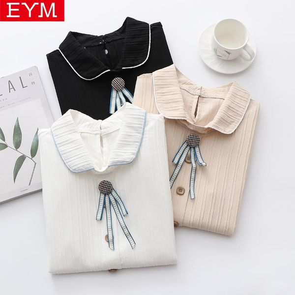 women's blouses & shirts 2021 spring fine shirt bow young preppy style sweet fresh lady long sleeve blouse casual clothes, White
women's blouses & shirts 2021 spring fine shirt bow young preppy style sweet fresh lady long sleeve blouse casual clothes, White