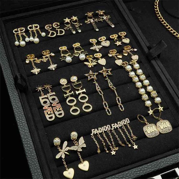 / new style wind color diamond letter pearl star tassel asymmetric earrings, Silver
/ new style wind color diamond letter pearl star tassel asymmetric earrings, Silver