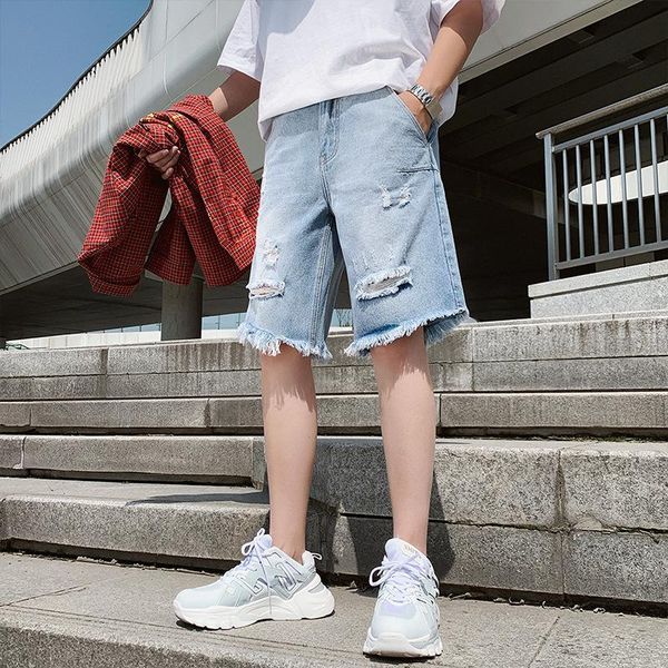 men's shorts fashion summer cotton leisure ripped stretch ruched pantalones cortos hombre clothing breathable denim male, White;black
men's shorts fashion summer cotton leisure ripped stretch ruched pantalones cortos hombre clothing breathable denim male, White;black