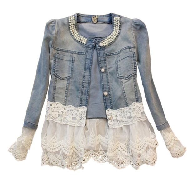 women's jackets women lace denim jeans big long sleeve coats feminine veste femme outwear shelters mujer cardigan, Black;brown
women's jackets women lace denim jeans big long sleeve coats feminine veste femme outwear shelters mujer cardigan, Black;brown