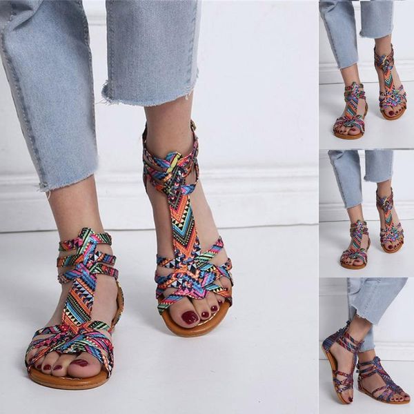 sandals 2021 women ethnic style flats shoes buckle strap fashion bohemia summer comfortable female, Black
sandals 2021 women ethnic style flats shoes buckle strap fashion bohemia summer comfortable female, Black