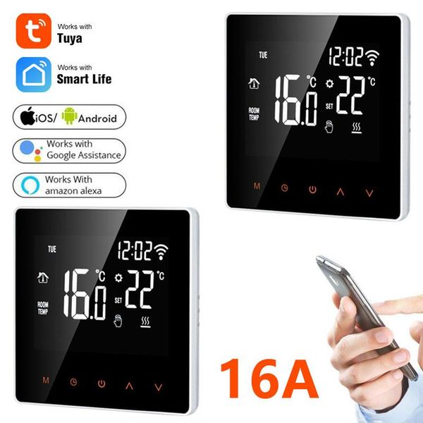 smart home control 16a/3a tuya life wifi thermostat temperature controller for electric floor heating water/gas boiler with google alexa
smart home control 16a/3a tuya life wifi thermostat temperature controller for electric floor heating water/gas boiler with google alexa
