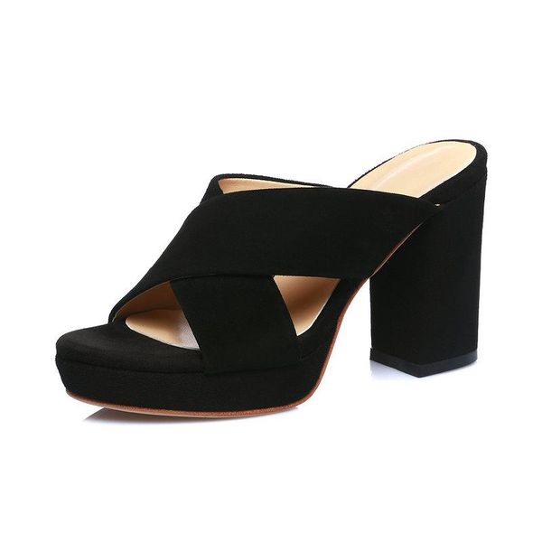 high heels women slippers platform woman 10cm summer shoes sandals rome party basic, Black
high heels women slippers platform woman 10cm summer shoes sandals rome party basic, Black