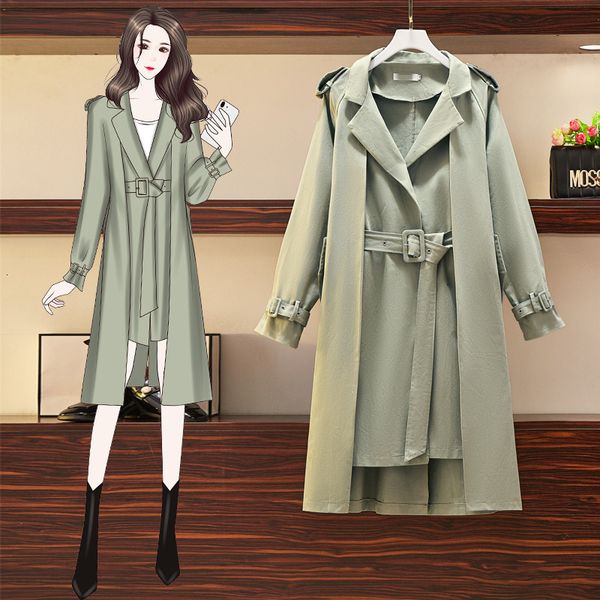 women's trench coats plus female size bandage long green trench lapel sleeve release spring jacket elegant autumn coats s97e, Tan;black
women's trench coats plus female size bandage long green trench lapel sleeve release spring jacket elegant autumn coats s97e, Tan;black