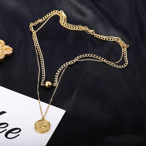 pendant necklaces titanium steel double chain fashion design clavicle femininity eight awn star exquisite necklace, Silver
pendant necklaces titanium steel double chain fashion design clavicle femininity eight awn star exquisite necklace, Silver