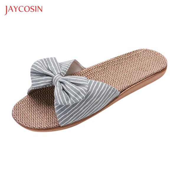 slippers jaycosin 2021 indoor women summer cool shoes breathable linen open toe house striped bow female, Black
slippers jaycosin 2021 indoor women summer cool shoes breathable linen open toe house striped bow female, Black