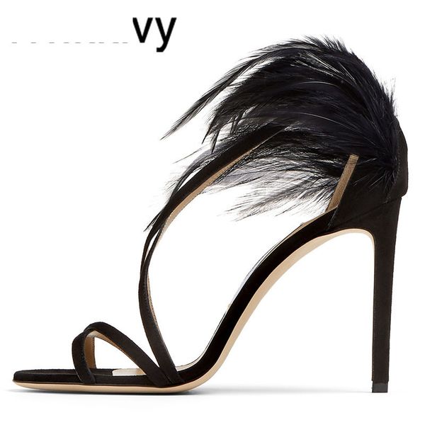 sandals ladies feather high heels t-show nightclub shoes cross belt summer catwalk banquet sandalias stelettos xwht, Black
sandals ladies feather high heels t-show nightclub shoes cross belt summer catwalk banquet sandalias stelettos xwht, Black