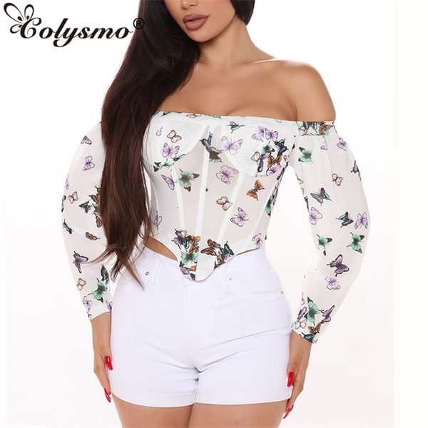 colysmo boned corset women slash neck long sleeve summer blouses butterfly see through mesh padded blusas 210527, White
colysmo boned corset women slash neck long sleeve summer blouses butterfly see through mesh padded blusas 210527, White