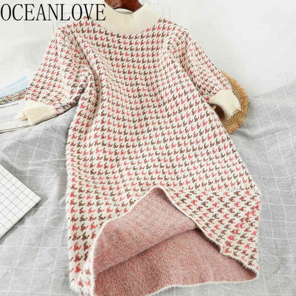 plaid women dress half turtleneck vintage fashion korean robes hiver knitted autumn winter dresses vestidos 18943 210415, Black;gray
plaid women dress half turtleneck vintage fashion korean robes hiver knitted autumn winter dresses vestidos 18943 210415, Black;gray