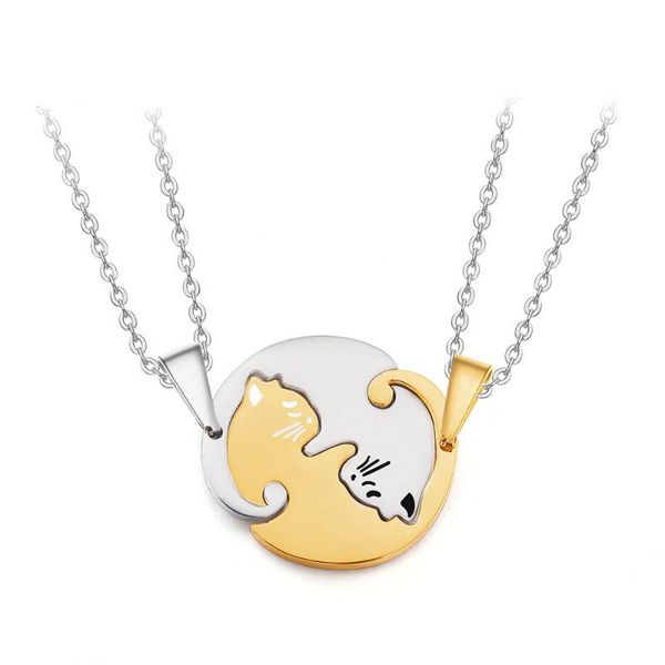 pendant necklaces fashion cute his and her couples beloved pet cat stainless steel yellow black silver color o chain 20"
pendant necklaces fashion cute his and her couples beloved pet cat stainless steel yellow black silver color o chain 20"