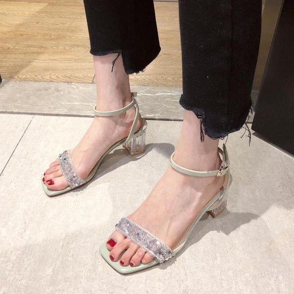 dress shoes pvc transparent heel ankle buckle sandals women shiny crystal thick summer open toe clear heels 2021, Black
dress shoes pvc transparent heel ankle buckle sandals women shiny crystal thick summer open toe clear heels 2021, Black