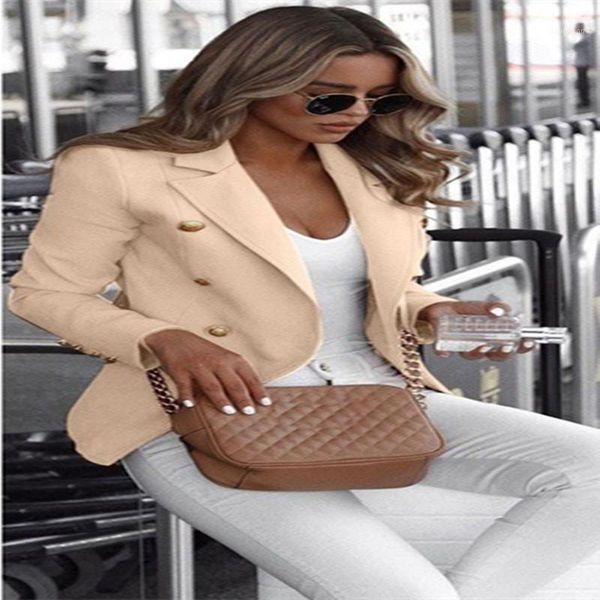 plus size t-shirt women fashion jacket 2021classic double breasted metal buttons blazer fall long sleeve solid color suit, Black
plus size t-shirt women fashion jacket 2021classic double breasted metal buttons blazer fall long sleeve solid color suit, Black
