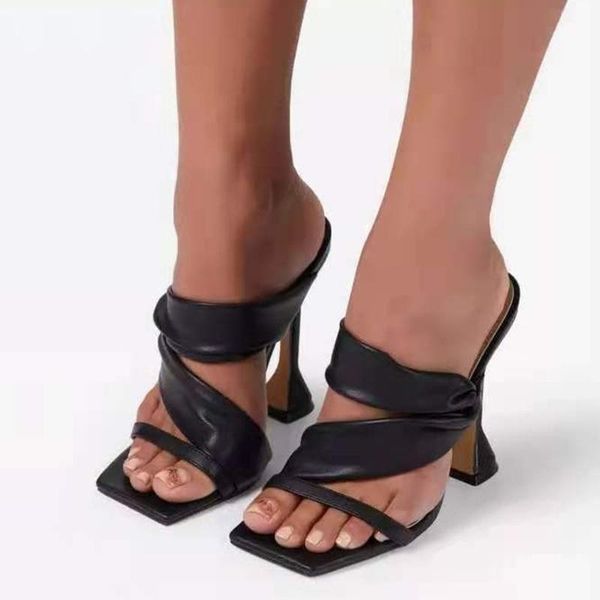 slippers 2021 women cross strap spike high heels ladies square toe party dress shoes sandals woman plus size mule, Black
slippers 2021 women cross strap spike high heels ladies square toe party dress shoes sandals woman plus size mule, Black