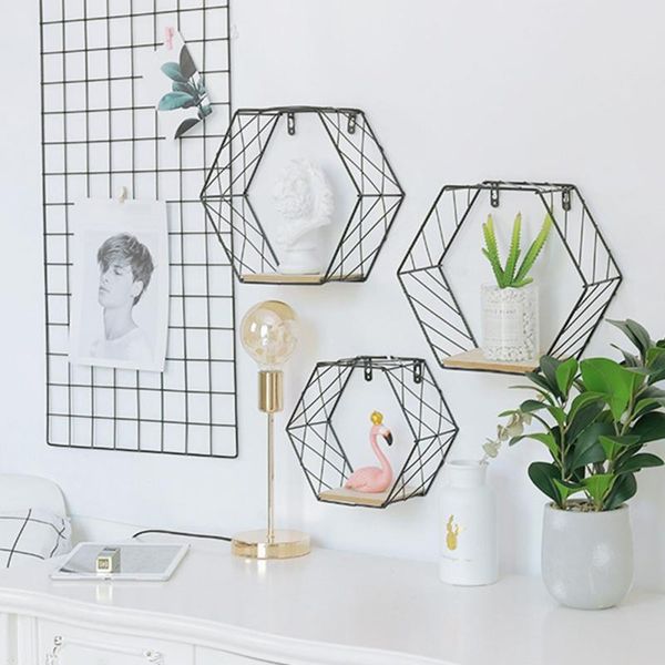 wrought iron hexagonal grid wall shelf black style small (no backboard) home garden decoration crafts other decor
wrought iron hexagonal grid wall shelf black style small (no backboard) home garden decoration crafts other decor