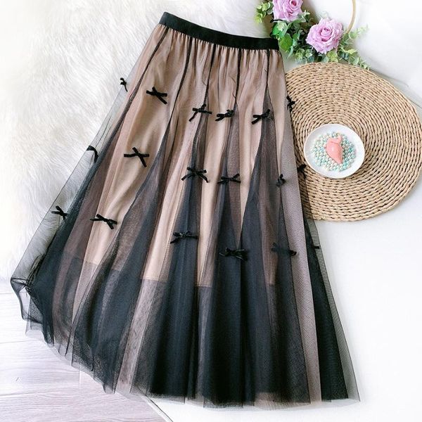 skirts 2021 spring summer temperament fashion bow decoration mesh skirt female high waist long tulle maxi, Black
skirts 2021 spring summer temperament fashion bow decoration mesh skirt female high waist long tulle maxi, Black