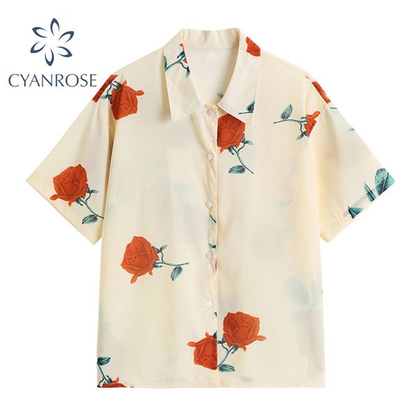 vintage floral print blouse women summer spring cardigan short sleeve retro shirt female streetwear holiday leisure blusas 210417, White
vintage floral print blouse women summer spring cardigan short sleeve retro shirt female streetwear holiday leisure blusas 210417, White