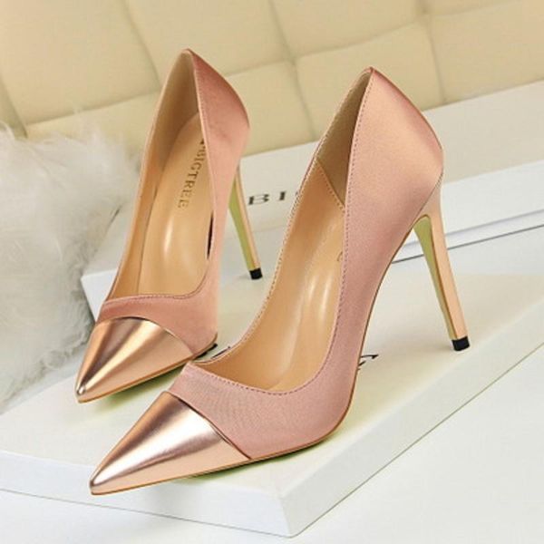 dress shoes spring and autumn ladies high heels simple satin stitching stiletto shallow mouth pointed nightclub single, Black
dress shoes spring and autumn ladies high heels simple satin stitching stiletto shallow mouth pointed nightclub single, Black