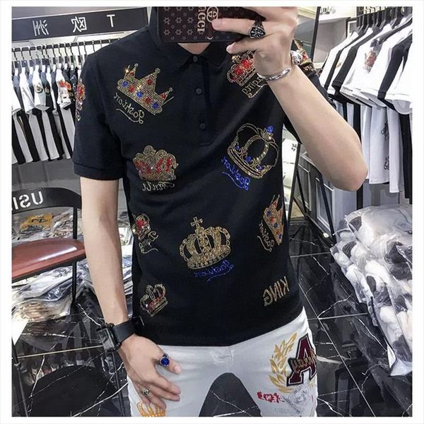 diamond shirt summer fashion fitness mens polos running shirt lapel short sleeve polo, White;black
diamond shirt summer fashion fitness mens polos running shirt lapel short sleeve polo, White;black