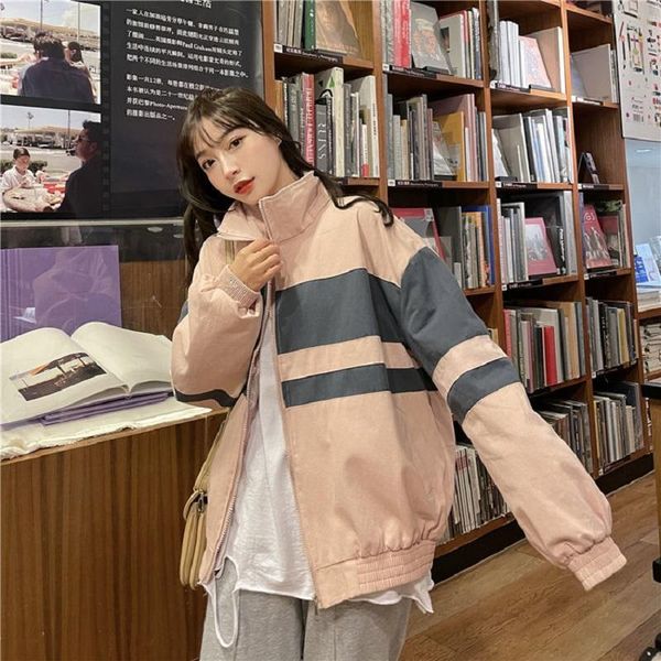women's jackets pink zipper jacket women korean stitching vintage casual long-sleeved streetwear harajuku oversize coat punk style oute, Black;brown
women's jackets pink zipper jacket women korean stitching vintage casual long-sleeved streetwear harajuku oversize coat punk style oute, Black;brown