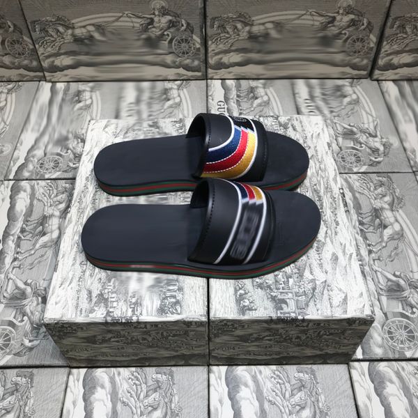 luxuries designer men's slippers sandals shoes slide summer fashion wide flat men flip flops with box size 39-45 -b210, Black
luxuries designer men's slippers sandals shoes slide summer fashion wide flat men flip flops with box size 39-45 -b210, Black