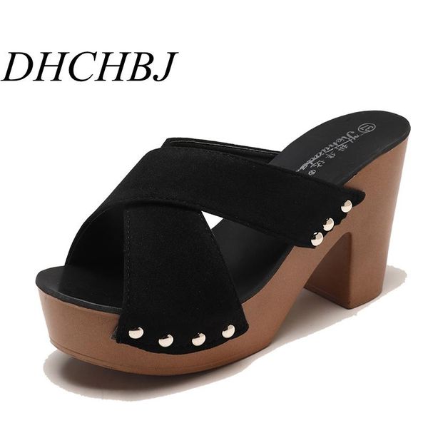 dress shoes summer women sandals square high heel platform flock casual rivet pumps peep toe female elegant ladies zapatos de mujer, Black
dress shoes summer women sandals square high heel platform flock casual rivet pumps peep toe female elegant ladies zapatos de mujer, Black
