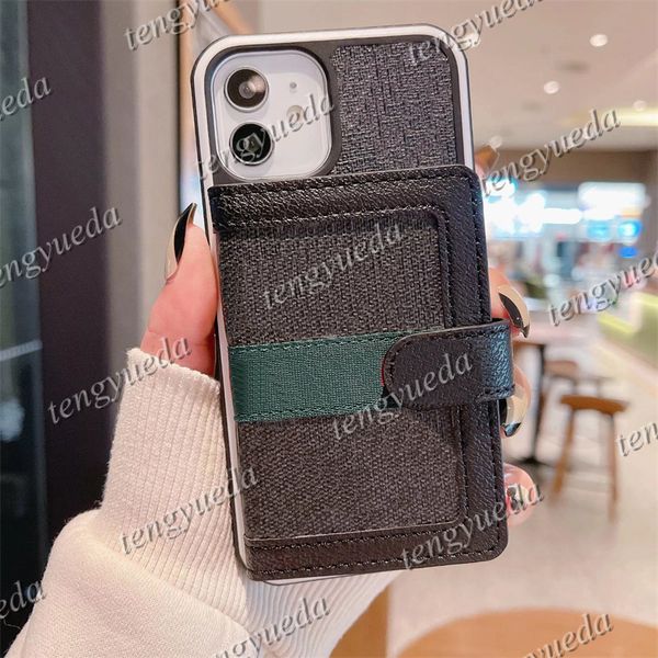 

Fashion Designer Phone Cases for iphone 15 15pro 14 14pro 14plus 13 13pro 12 12pro 11 11 pro max XS Xsmax 8plus Leather Card Holder Pocket Luxury Cellphone Cover, G6