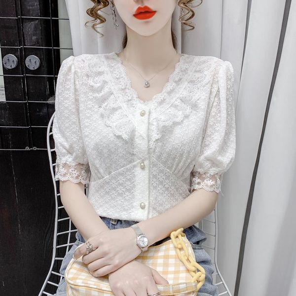 women's blouses & shirts female design feeling small unlined upper garment of niche brim minus age lace hubble-bubble sleeve coat in th, White
women's blouses & shirts female design feeling small unlined upper garment of niche brim minus age lace hubble-bubble sleeve coat in th, White