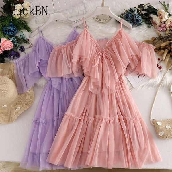 casual dresses elegant ruffle mesh dress women clothing 2021 summer solid sweet dresse off shoulder vestidos de mujer vestido feminino, Black;gray
casual dresses elegant ruffle mesh dress women clothing 2021 summer solid sweet dresse off shoulder vestidos de mujer vestido feminino, Black;gray