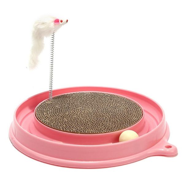 cat toys round plastic corrugated paper play tray scratch board with ball mouse funny pet supplies
cat toys round plastic corrugated paper play tray scratch board with ball mouse funny pet supplies