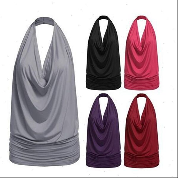 fashion women tank backless sleeveless hanging neck t blouse for woman summer deep v halter tee female, White
fashion women tank backless sleeveless hanging neck t blouse for woman summer deep v halter tee female, White