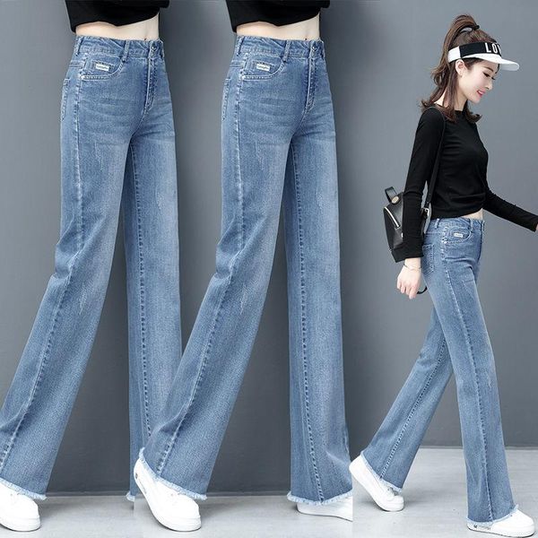 women's jeans 2021 trousers wide leg spring and summer floor straight sagging feeling high w, Blue
women's jeans 2021 trousers wide leg spring and summer floor straight sagging feeling high w, Blue