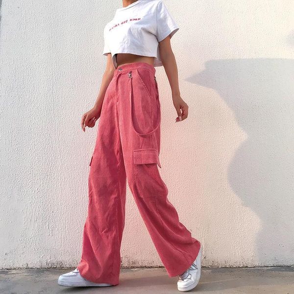 women's pants & capris houzhou vintage streetwear cargo corduroy women high waist harajuku pink wide leg baggy trousers casual korean f, Black;white
women's pants & capris houzhou vintage streetwear cargo corduroy women high waist harajuku pink wide leg baggy trousers casual korean f, Black;white
