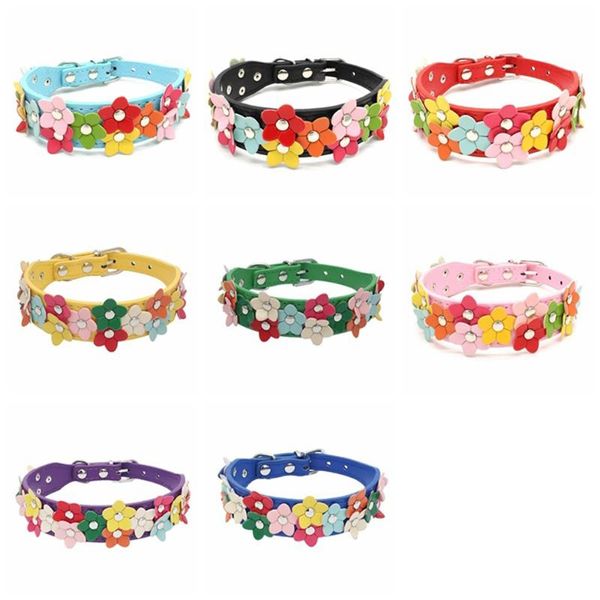 1pc dog collar pu puppy colorful flower decoration cat neck strap personalized necklace pet chain for pets teddy collars & leashes
1pc dog collar pu puppy colorful flower decoration cat neck strap personalized necklace pet chain for pets teddy collars & leashes