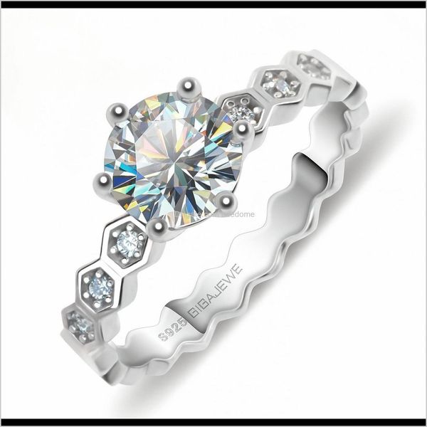 band rings 1.0ct 6.5mm ef round 18k white gold plated 925 sier moissanite ring diamond test passed jewelry woman girlfriend gift drop delive, Silver
band rings 1.0ct 6.5mm ef round 18k white gold plated 925 sier moissanite ring diamond test passed jewelry woman girlfriend gift drop delive, Silver