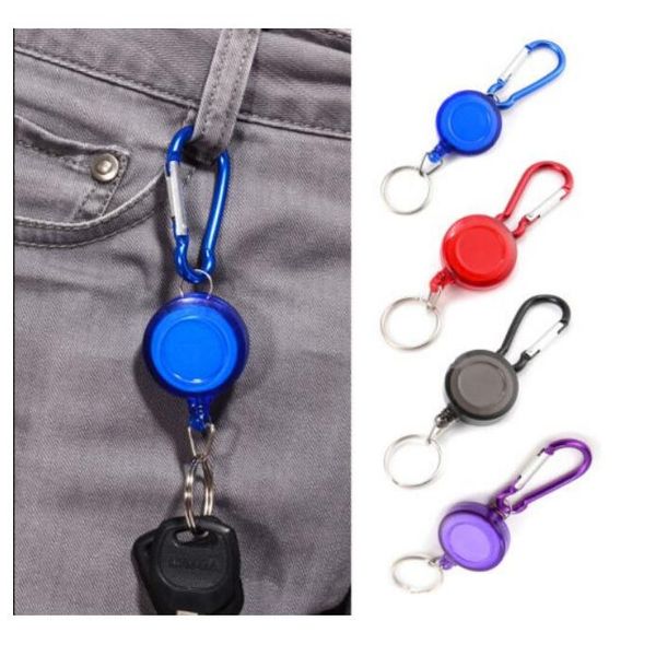 badge reel telescopic key buckle carabiner recoil retractable holder keychain purple, Silver
badge reel telescopic key buckle carabiner recoil retractable holder keychain purple, Silver