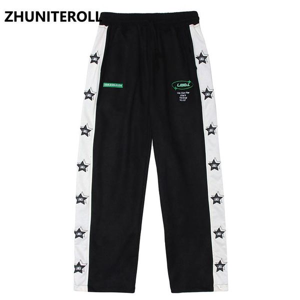 men's pants vintage star letter embroidery men harajuku patchwork hip hop sweatpants fashion baggy joggers streetwear trousers, Black
men's pants vintage star letter embroidery men harajuku patchwork hip hop sweatpants fashion baggy joggers streetwear trousers, Black