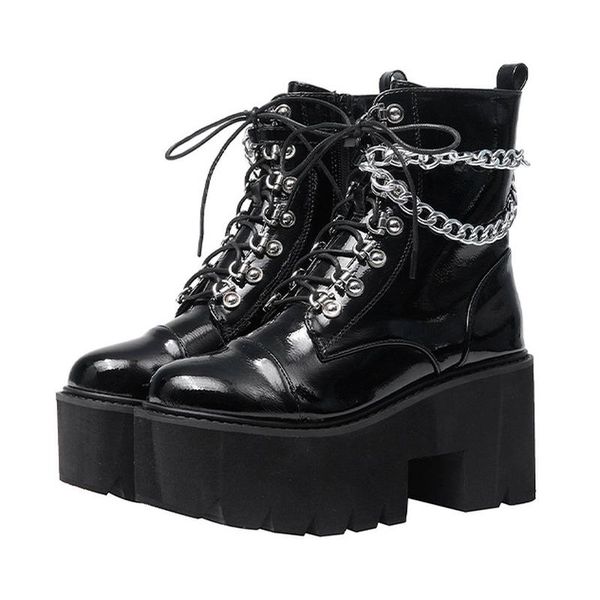 boots preto branco chain women leather autumn chunky black platform shoes female footwear for
boots preto branco chain women leather autumn chunky black platform shoes female footwear for